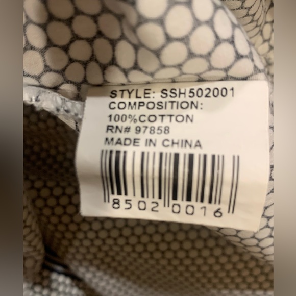 Project Red Men’s Long Sleeve Pocket Shirt Black & White Dot Button Up Size XL - Picture 5 of 5